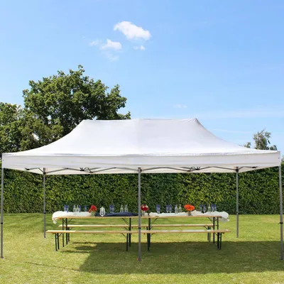 Image de TOOLPORT 3x6 m Tonnelle pliante Acier, PES 750, blanc