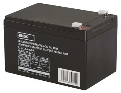 Bezúdržbový olověný akumulátor 12 V/12 Ah, faston 6,3 mm
