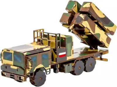 Produktbild von Militärfahrzeug Holzpuzzle 3D Modellauto Armeepuzzle 160-0297