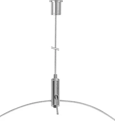 Produktbild von STAS-Aufhängeset mit 2 Sicherheitshaken und Deckenhalterung (5 Stück - 200cm)