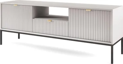 Produktbild von Selsey Vellore – TV-Lowboard mit Schublade und schwarzem Gestell, Grau, 154 cm