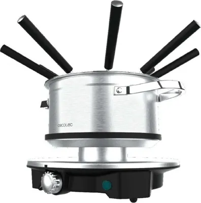Produktbild von Cecotec Fun Gourmetfondue Advance, 1,7 l, Schwarz, Grau, 8 Person(en), Rund, Edelstahl