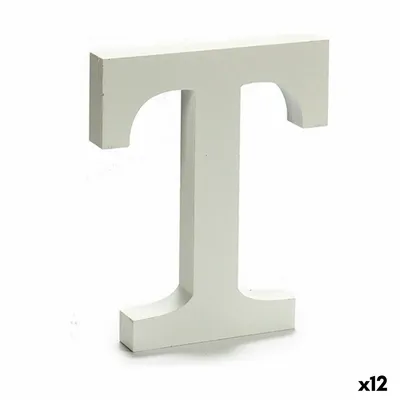Obrázek produktu pro Písmeno T dřevo bílé (1,8 x 21 x 17 cm) (12 kusů)