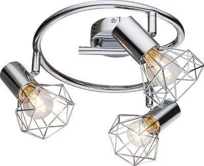 Produktbild von Globo Lighting Strahler Metall verchromt, 3x E14