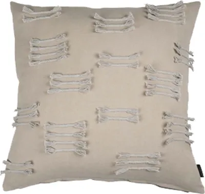 Produktbild von Kissen - Beige - Baumwolle - Faserbällchen - 45 x 45 cm - Gemustert