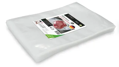Produktbild von CASO Siegelrandbeutel 30 x 40 cm, 90 mμ, 100 Stück, ausschließlich für Kammervakuumierer, glatte Oberfläche, stabile Schweißnaht, BPA-Frei, Sous Vide