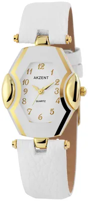 Produktbild von Damen Armbanduhr Analog Damenuhr Kunstlederband goldfarben weiß 3ATM