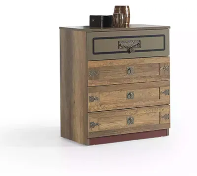 Obrázek produktu pro Komoda šatní dřevěná Komody do ložnice Dřevěná šatní skříň hnědý design