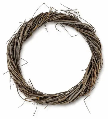 Immagine prodotto di Ghirlanda per porta in vimini naturale 25 x 25 x 3 cm