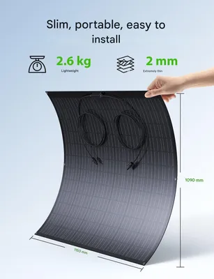 Imagen del producto de Panel solar flexible, 4 x 240 W - Monocristalino, 960 W