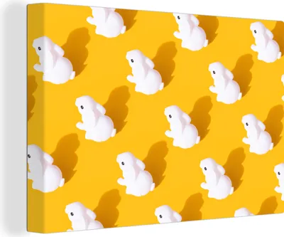 Produktbild von OneMillionCanvasses® - Leinwandbilder - 140x90 cm, Design - Osterhase, Wandbilder Kunstdruck Wanddekoration