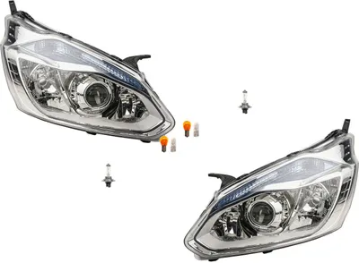 Produktbild von Scheinwerfer passend für Ford Transit 12 12-17 Leuchtmittel Satz L R 1801818 1778053 1779186 1783376 1811479 1866470 BK2113D153BD B Johns