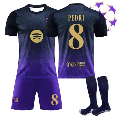 Produktbild von #8 PEDRI Barcelona away game, 26-27 (Champions League)football jersey for Kids and Adults SIZE:22