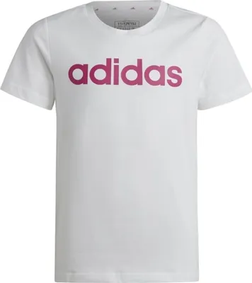 Produktbild von adidas Essentials Linear Logo Baumwolle Slim Fit T-Shirt Kinder 001A - white/selufu 170