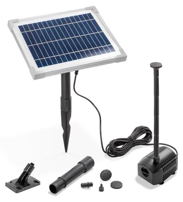 Produktbild von Teichpumpe Komplettset 420l/h, 6Wp, Solarpumpe mit Trockenlaufschutz 101908