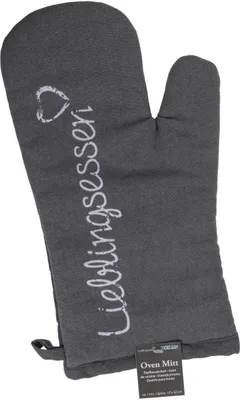 Produktbild von Topfhandschuh Lieblingsessen Grau linke Hand ca. 32 x 17 cm