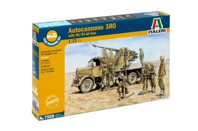 Obrázek produktu pro Italeri 3RO, Armored fighting vehicle model, Montážní sada, 1:72, AUTOCANNONE 3RO, Jakékoliv pohlaví, Plast