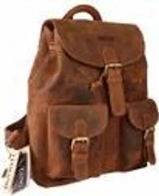Produktbild von Leder Rucksack Laptop-Tasche Retro Segeltuch Vintage Daypack Lozano