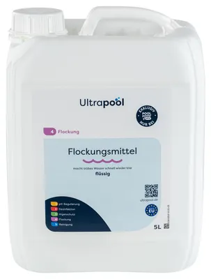 Produktbild von Ultrapool Flockungsmittel flüssig – Flüssigflockungsmittel für Sandfilteranlagen zur Poolwasser-Aufbereitung 1 L / 5 L / 10 L (2 x 5 L)
