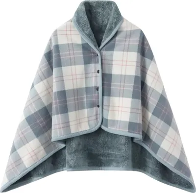 Produktbild von Fleece Tragbare Decke Schal - Gemütlicher Wickel-Poncho für Büro, Reisen und Camping - Vielseitige Lapdesk-Wurfdecke, Sofabezug und Bettumhang - Warm und Bequem für Alle Jahreszeiten, C, 100*140cm
