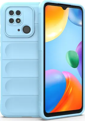 Produktbild von Mobigear Bumpy  Xiaomi Redmi 10C Hülle Flexibles TPU Backcover - Blau