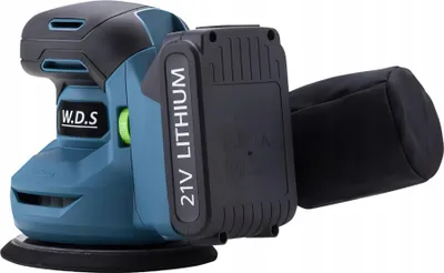 Zdjęcie produktu dla Szlifierka Mimośrodowa Zestaw Bateria 21V Ładowarka 12.000 RPM 125mm W.D.S.