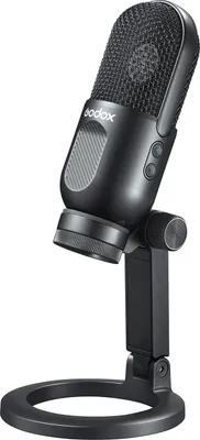 Produktbild von Godox UMic12 USB-Kondensatormikrofon mit Nierencharakteristik, Mini-Desktop-Aufnahmemikrofon mit Ein-Knopf-Stummschaltung, Lautstaerkeregelung, Echtzeitueberwachung fuer Computer, Smartphone, Podcasting, Live-Stream, Dubbing, Vlog-Aufnahme