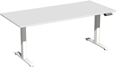 Immagine prodotto di Tavolo elevatore elettrico regolabile in altezza, 1800x800x730-1230, grigio chiaro/bianco