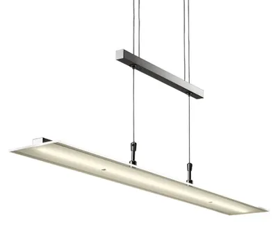Image de B.K.Licht suspension LED, lustre filaire design, fonction dimmable - pas besoin d?un variateur, hauteur réglable, platine LED 20W intégrée, lumière blanche chaude