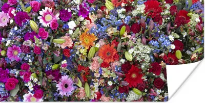 Produktbild von MuchoWow® Poster Ein florales Design mit leuchtenden Farben 120x60 cm - Bild