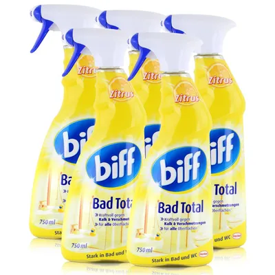Produktbild von Biff Bad Total Zitrus 750ml - Kraftvoll gegen Kalk (5er Pack)