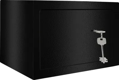 Produktbild von UISEBRT Möbeltresor Tresor Safe L-31x20x20cm mit 2 Schlüssel-Schloss & Befestigungsschrauben Boden-Wandtresor Safe Geldschrank Schwarz