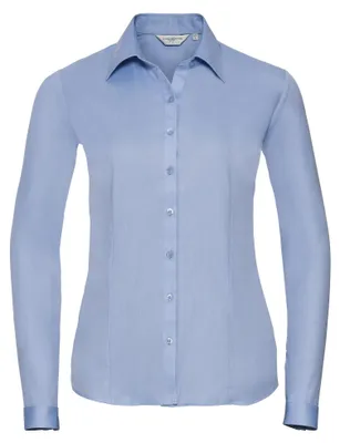 Image de Chemisier pour femme Russell à motif chevrons discret FK763 (4XL) (bleu clair)