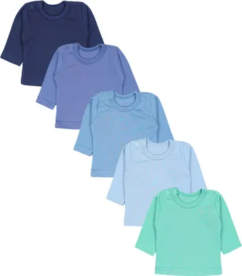 Produktbild von TupTam Baby Jungen Langarmshirt 5er Pack, Farbe: Dunkelblau Jeans Blau Mintgrün, Größe: 56