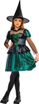 Image de The Wizard Of Oz - Costume pour fille '" 'La méchante sorcière de l'Ouest' ensemble BN6292 (116) (Vert/Noir)