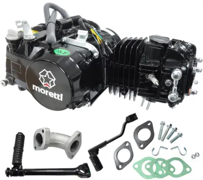 Produktbild von Moretti Boxermotor 1P56FMJ, 140 cm³, 4-Takt, 4-Gang-Schaltgetriebe, schwarz