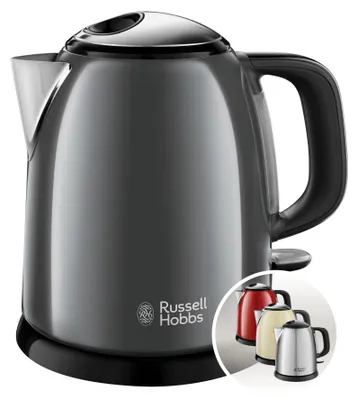 Productafbeelding van Russell Hobbs 24993-70 waterkoker, 1 liter, roestvrij staal, zwart/grijs