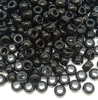 Obrázok produktu pre Akrylové korálky – výroba šperkov – veľký otvor – 9 x 6 mm – biele a čierne