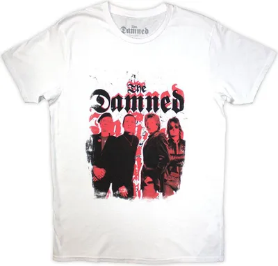 Image de The Damned - T-shirt à logo pour homme/femme unie RO13379 (XXL) (Blanc)