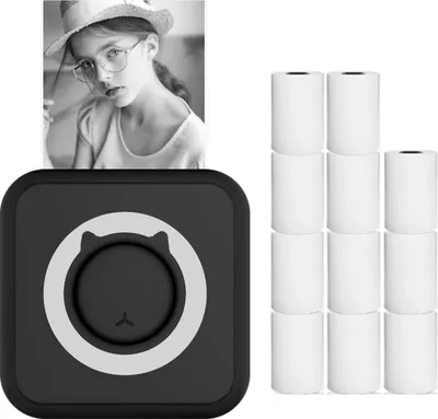 Produktbild von Mini tlačiareň Foto tlačiareň pre smartfón Bluetooth Okamžitá termálna tlačiareň s 11 termálnymi papiermi Kompatibilné s iOS Android
