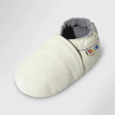 Produktbild von YALION Lauflern Lederschuh Basic Creme für Jungen Mädchen Baby 23-24EU