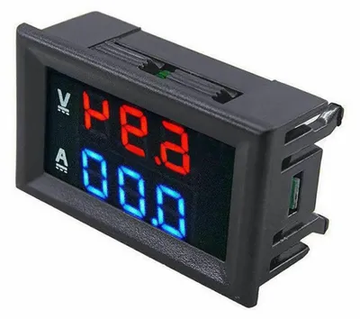 Productafbeelding van Digitale Voltmeter Ampèremeter - Spanning Stroom Meter - Elektrische Metingen - Dubbel LED Display