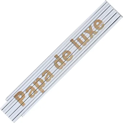 Produktbild von Zollstock Weiß Meterstab Laser Gravur Spruch Vatertag Opa Geburtstag Papa de luxe