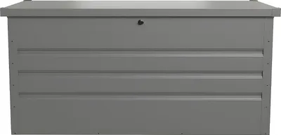 Produktbild von Gartenbox aus grauem verzinktem Stahl TOMASO - Fassungsvermögen 400 l