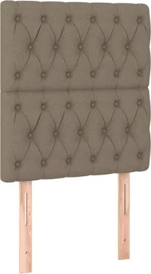Produktbild von vidaXL Kopfteil Taupe 80x7x118/128 cm Stoff