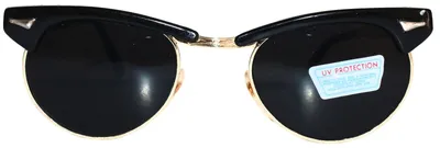 Schwarz-goldene Vintage Sonnenbrille