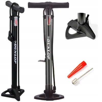 Produktbild von Dunlop Standpumpe Fahrrad Auto Ballnadel mit Adapter