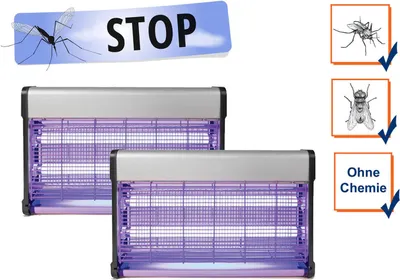 Produktbild von 2er Set elektrische Stechmückenfallen,Insektenvernichter mit UV Licht 100m²