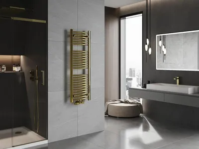 Obrázek produktu pro Mexen Ares koupelnový radiátor 1200 x 400 mm, 349 W, zlatý - W102-1200-400-00-50