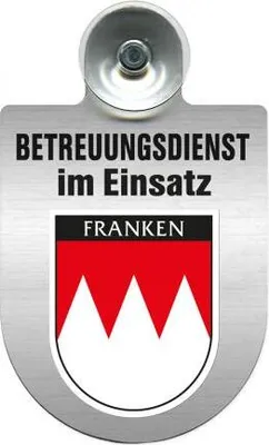 Produktbild von Einsatzschild Windschutzscheibe incl. Saugnapf - Betreuungsdienst im Einsatz - 309728 Color - Region Franken